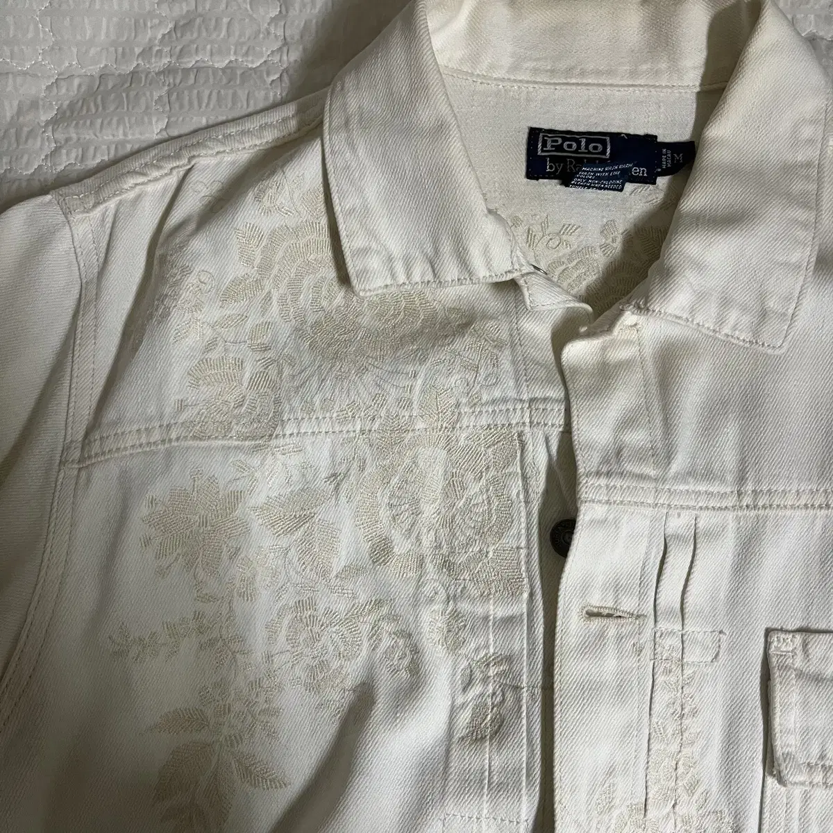 00s polo ralph lauren floral embroidered denim type 1