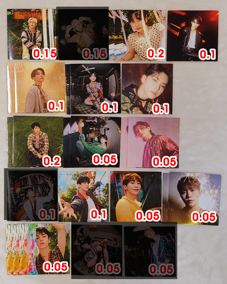 Heaven album Component wts sticker weverse Mini photocard seventeen wonwoo jeonghan Hoshi