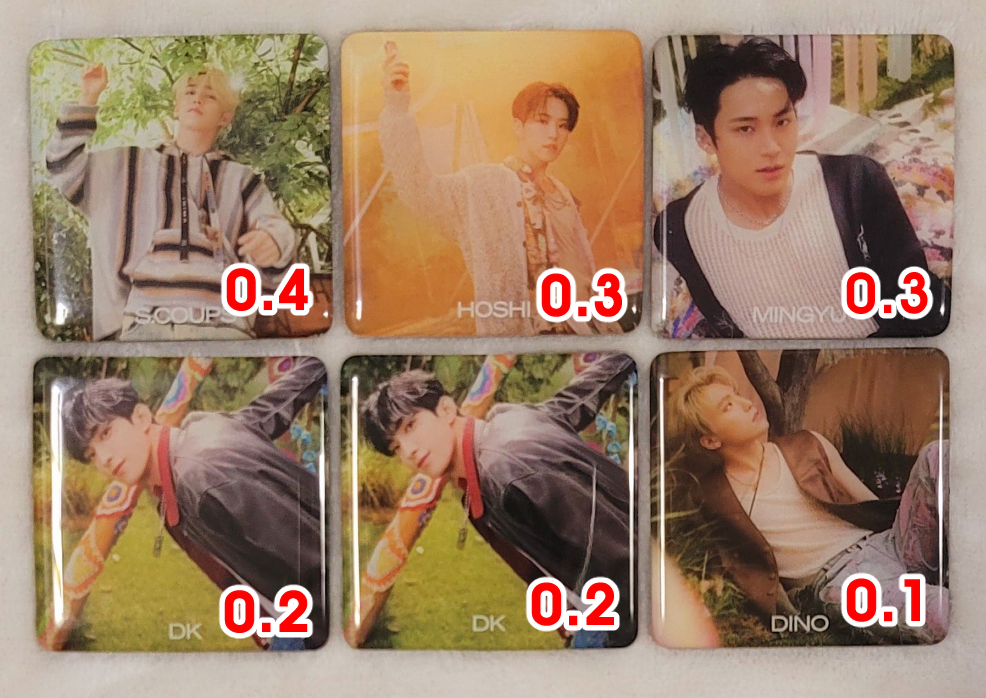 heaven album components wts magnets seventeen pre-order benefit magnets photocard hoshi mingyu s.coups