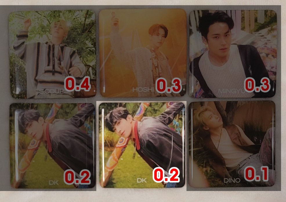 heaven album components wts magnets seventeen pre-order benefit magnets photocard hoshi mingyu s.coups