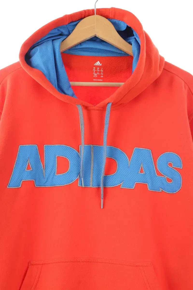 (XL) Adidas Hoodie Small Dirty Orange Brushed Boxy Fit-FF0E