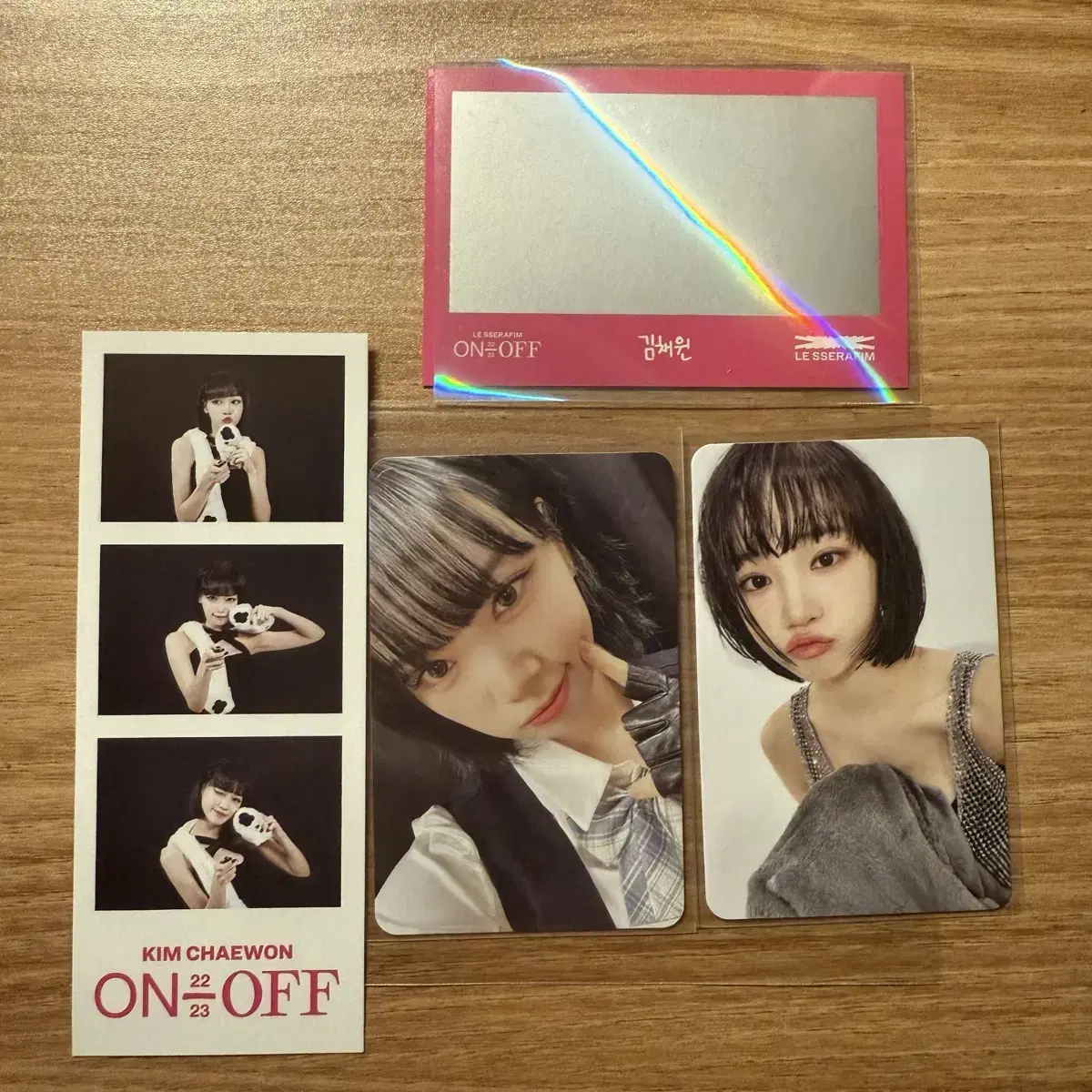 Le sserafim kim chaewon onda photocard photocard nekut onoff 22-23