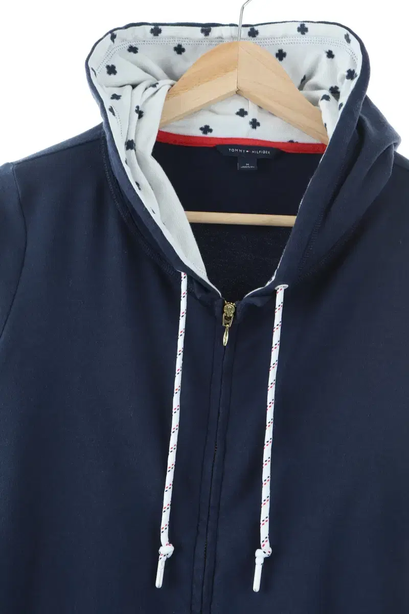 W(M) Tommy Hilfiger Hooded Zip-up Navy Cotton Basic Fit-FF4D