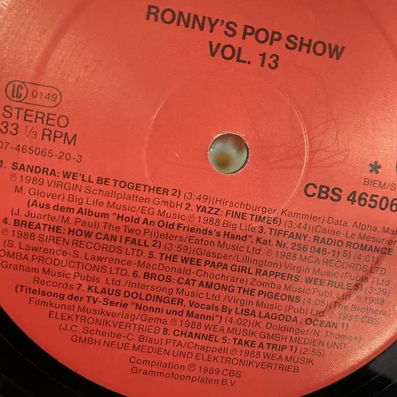 RONNYS POP SHOW LP / AA1857