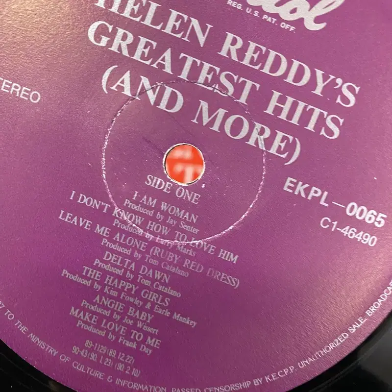 HELEN REDDYS HITS LP / AA1864