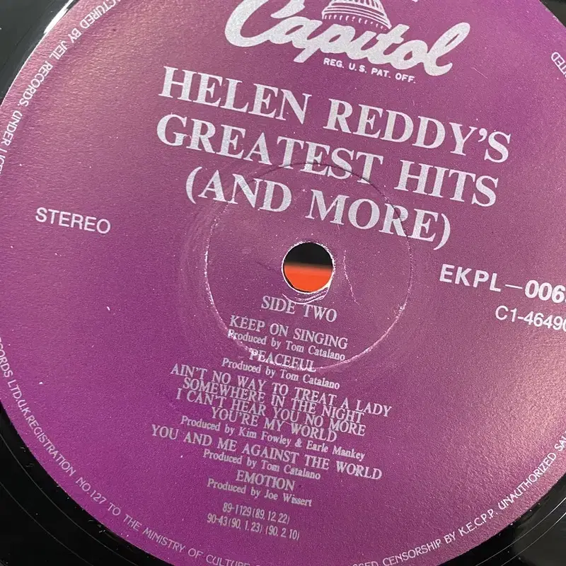 HELEN REDDYS HITS LP / AA1864