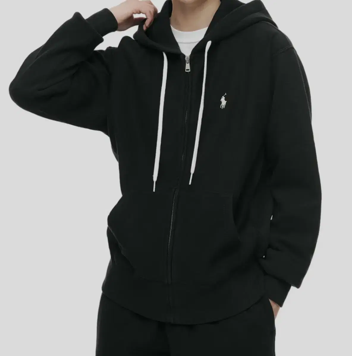 UnsealedNew/Department Store Line) Polo Fleece Full Zip Zip-up Hoodie Hoodie Zip-up Navy