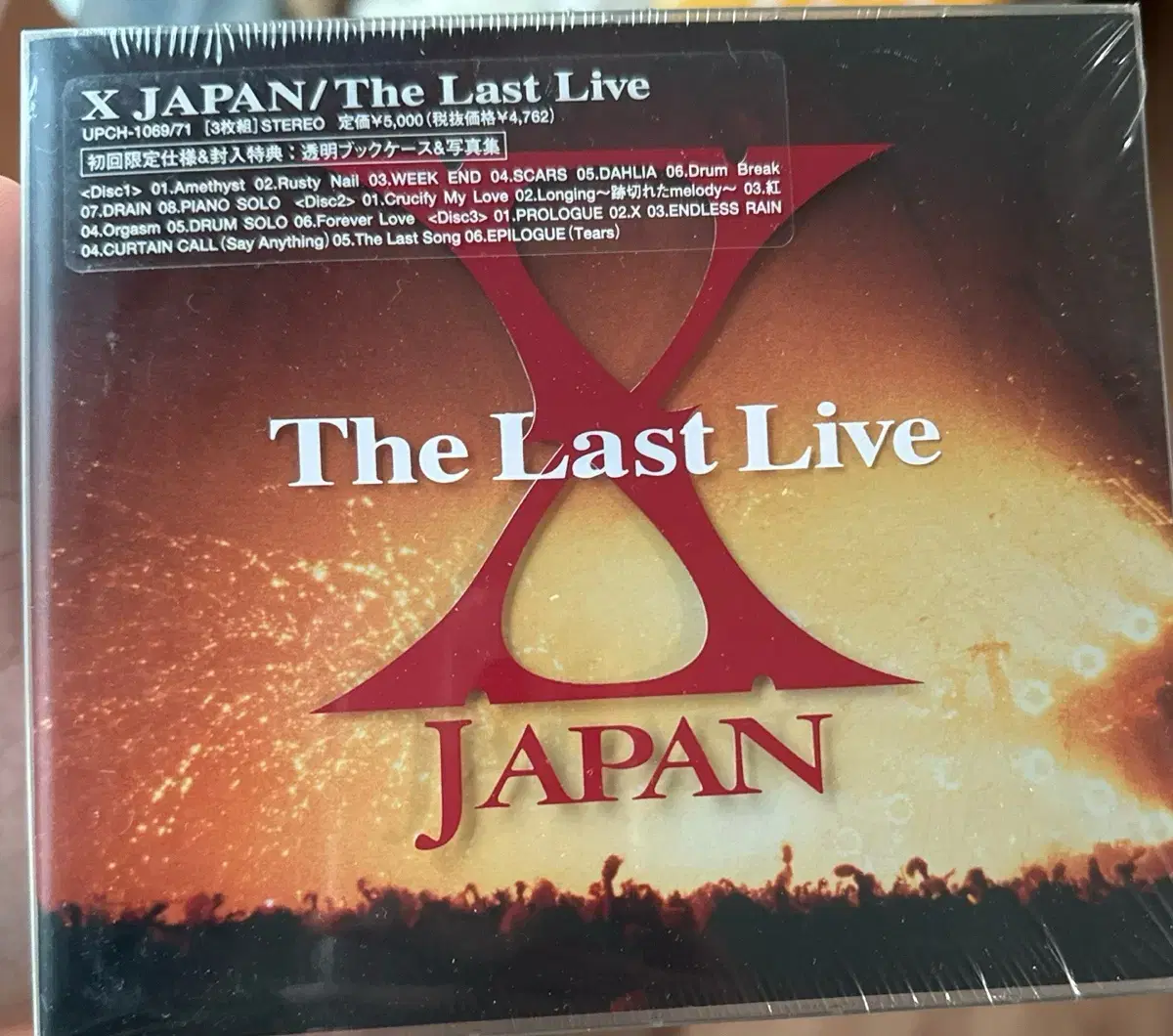 XJAPAN 엑스재팬 라스트라이브 초판한정판 3cd 신품 미개봉