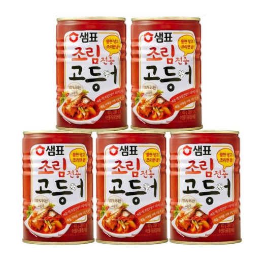 무료배송-고등어 캔 조림용 400g 5개 샘표