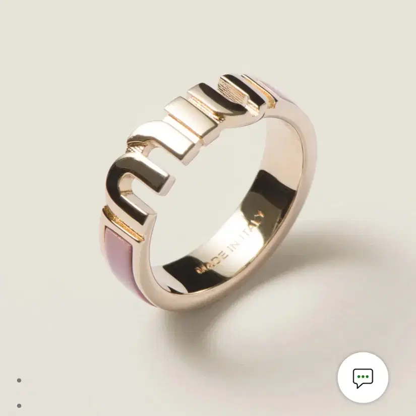 미우미우 반지 에나멜 메탈 링 그레이 miumiu ring