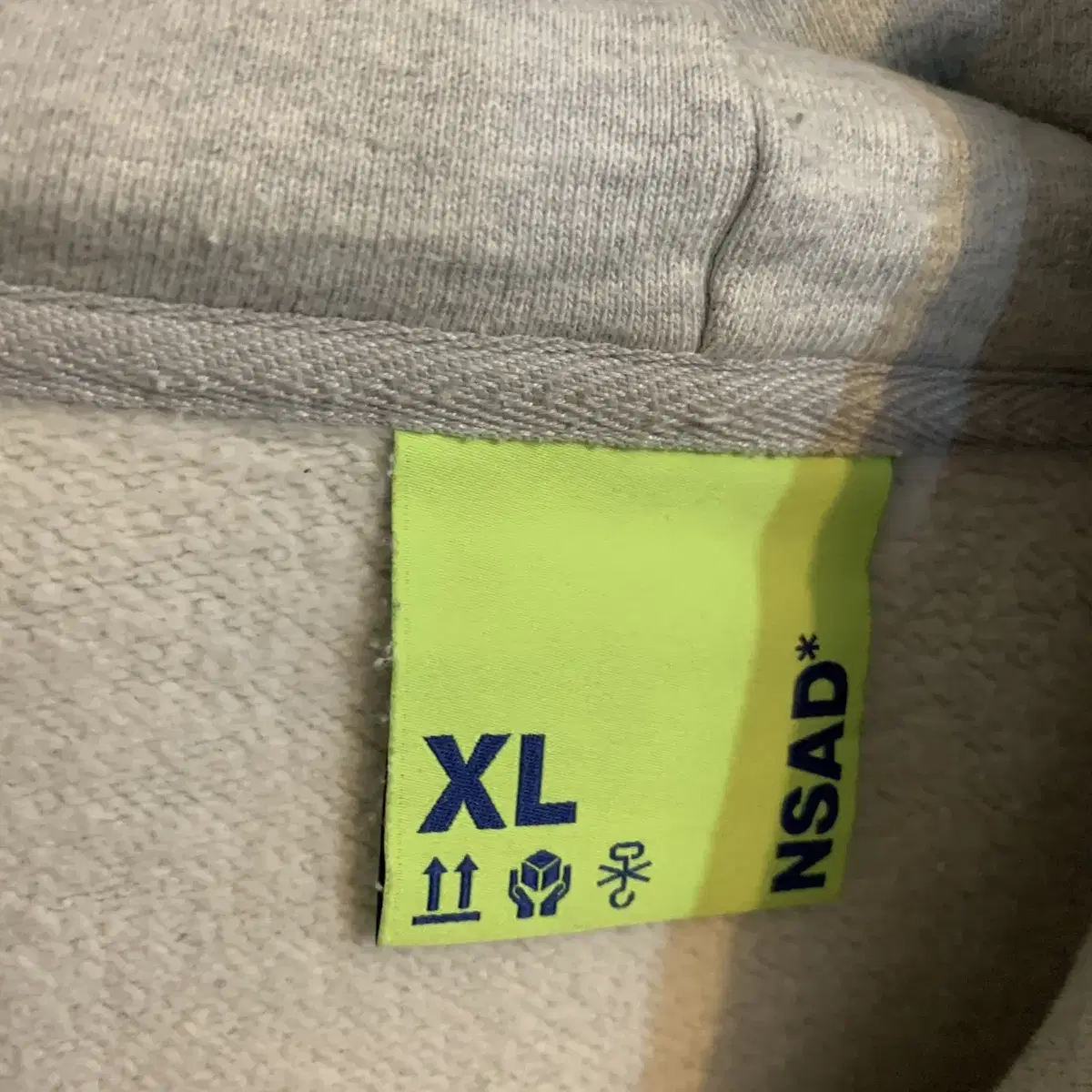 105 XL NSAD 오버핏 프린팅 기모 후드티