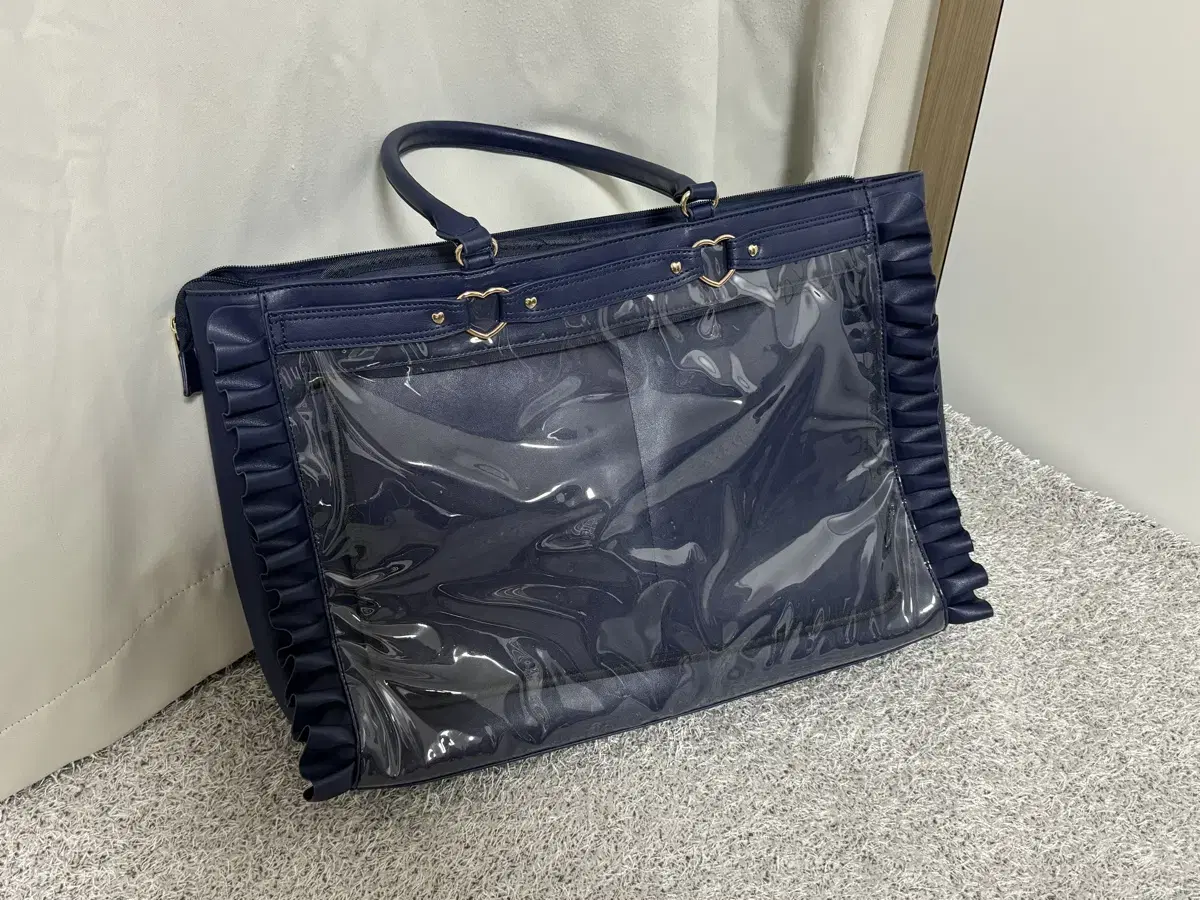 Zakamat Heartbuckle Ruffle A3 Altruism Bag Tote Navy Navy Navy