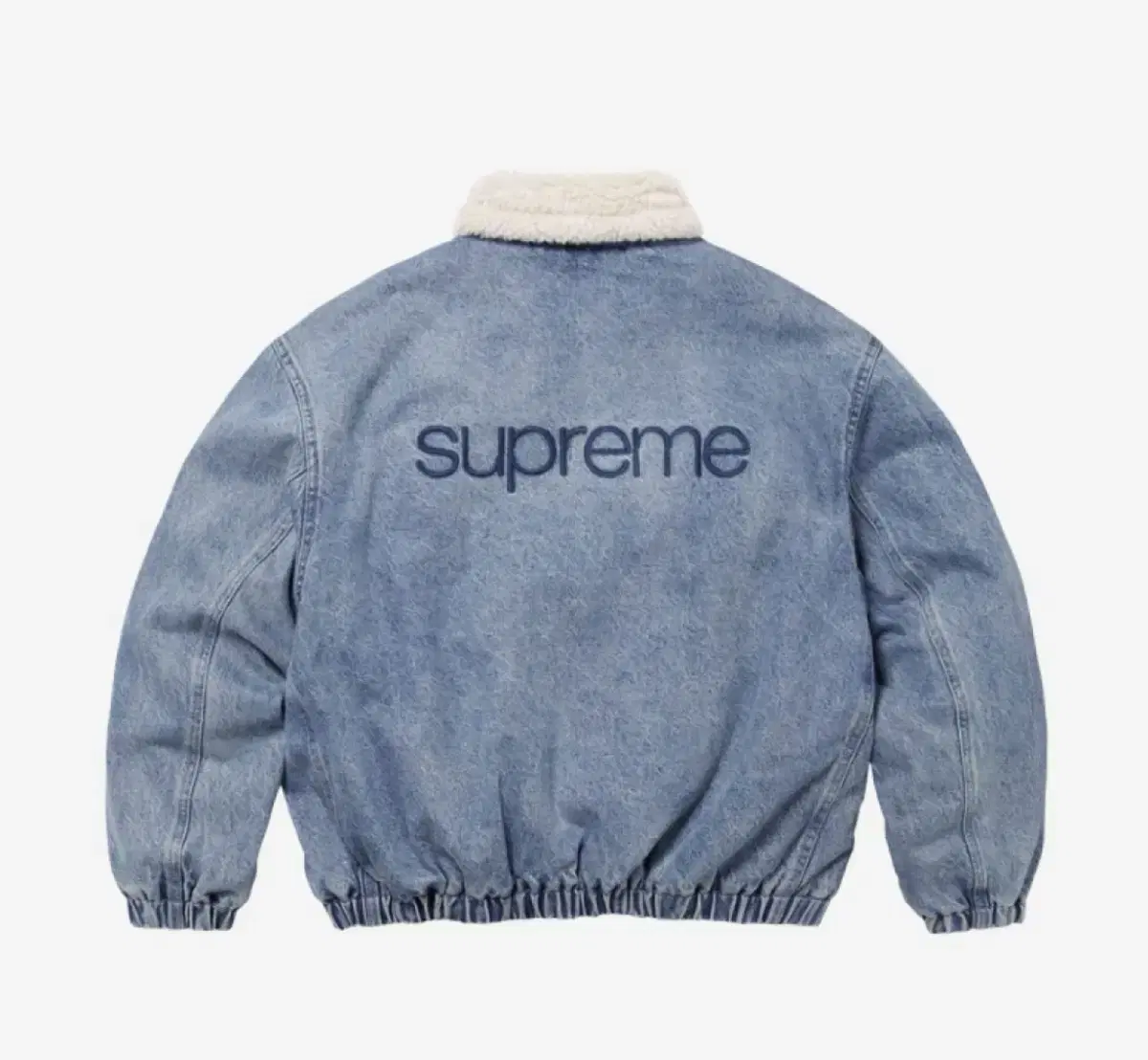 [XL] Supreme Pouch Shirred Ripped Bomber Jacket Denim - 24FW