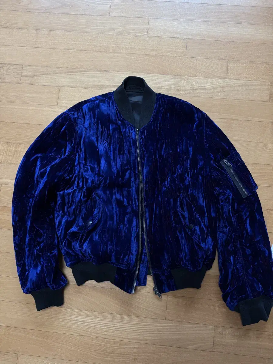 Heider Ackermann Velvet Bomber Navy