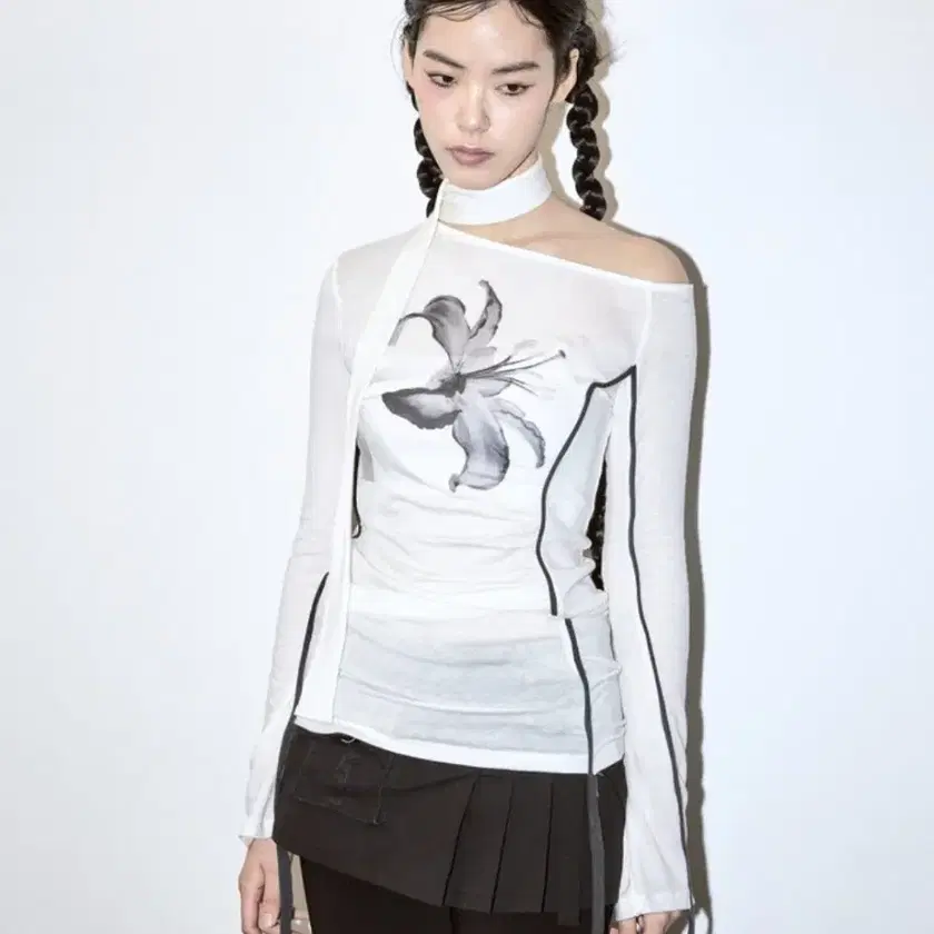 トップス elfelfelf archives (BLACK) elfelfelf archives] UNBALANCE CORSET T SHIRTS [BLACK] 正規品