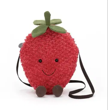 Jellycat 젤리캣 딸기 봉제 인형 가방