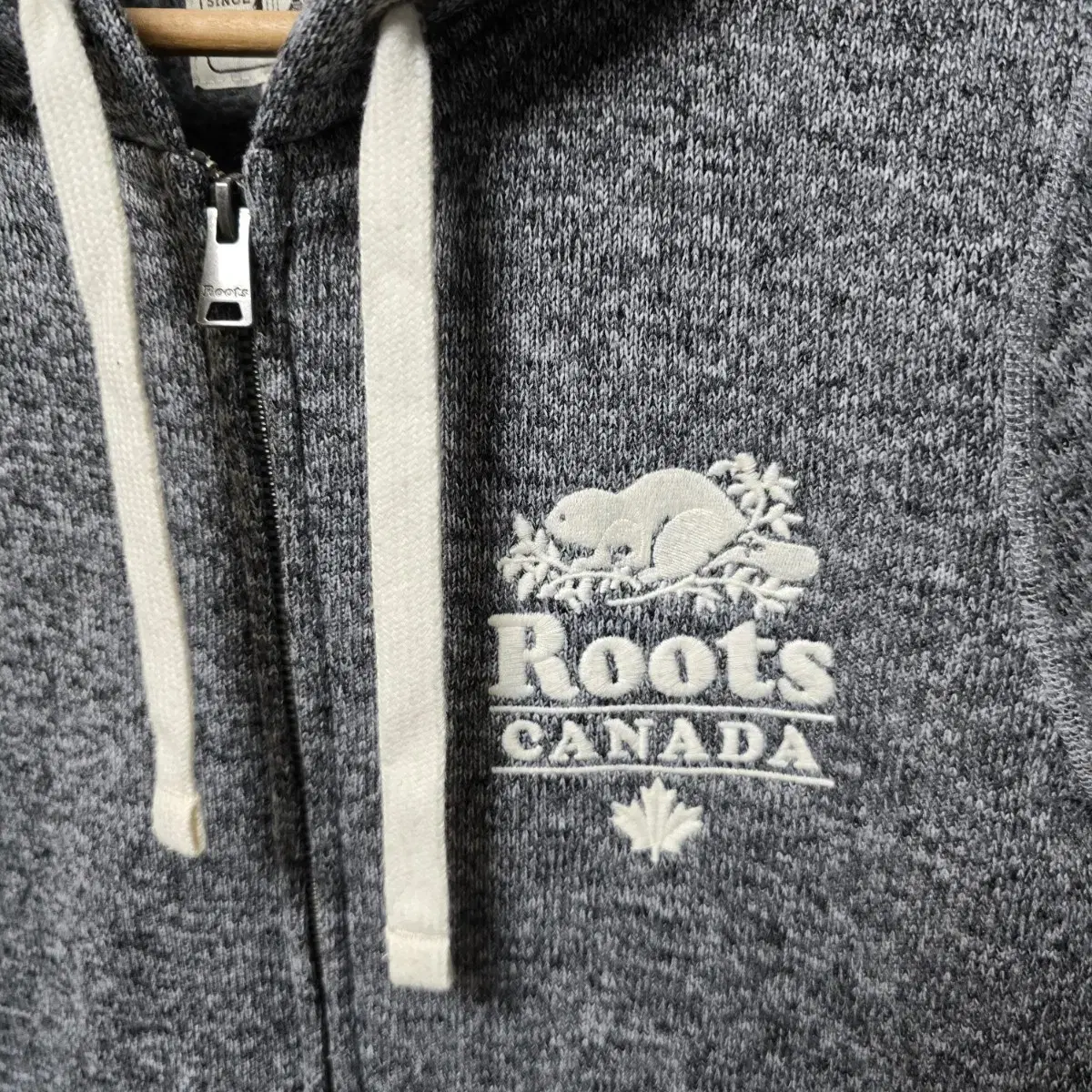 Roots CANADA 니트 후드집업 90