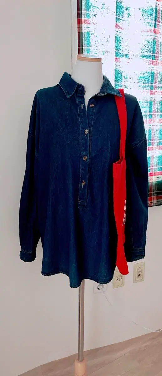 jin blue long shirt