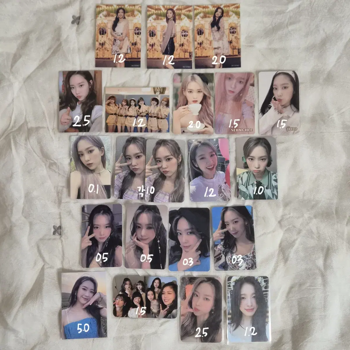 oh my girl baalone nippon tare lightstick hyojung seunghee jiho jiho yubin arinpoca unreleased photocard