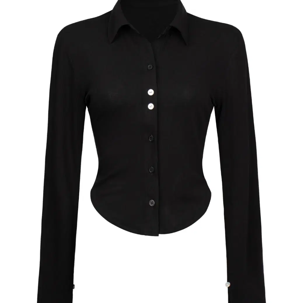 CS LIPS BUTTON SS SHIRTS-024 (BLACK)