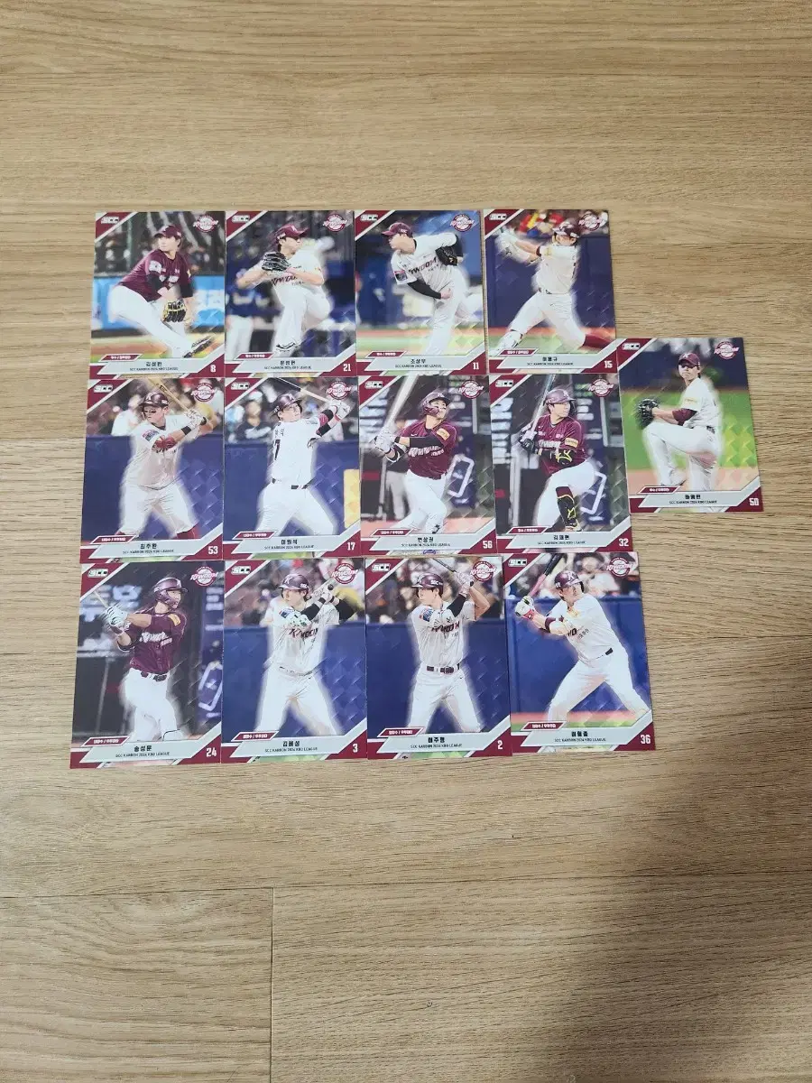 24SCC Carbon Kiwoom Heroes Hyesung Kim and 13 others full set Baseball Card