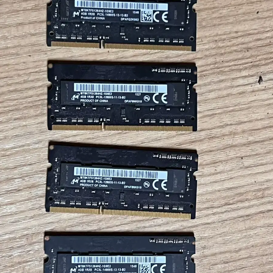 노트북용 램 DDR3 pc1600 4G x 4개 총 16G(아이맥에서사용