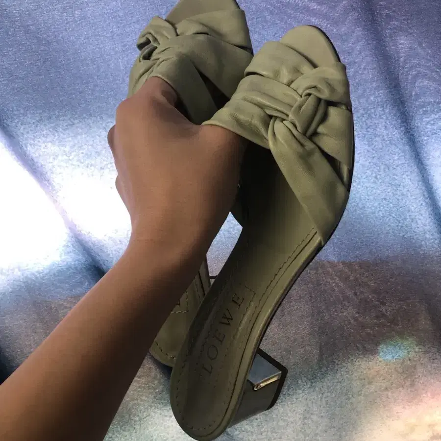 LOEWE 38 lambskin mule heels KR245