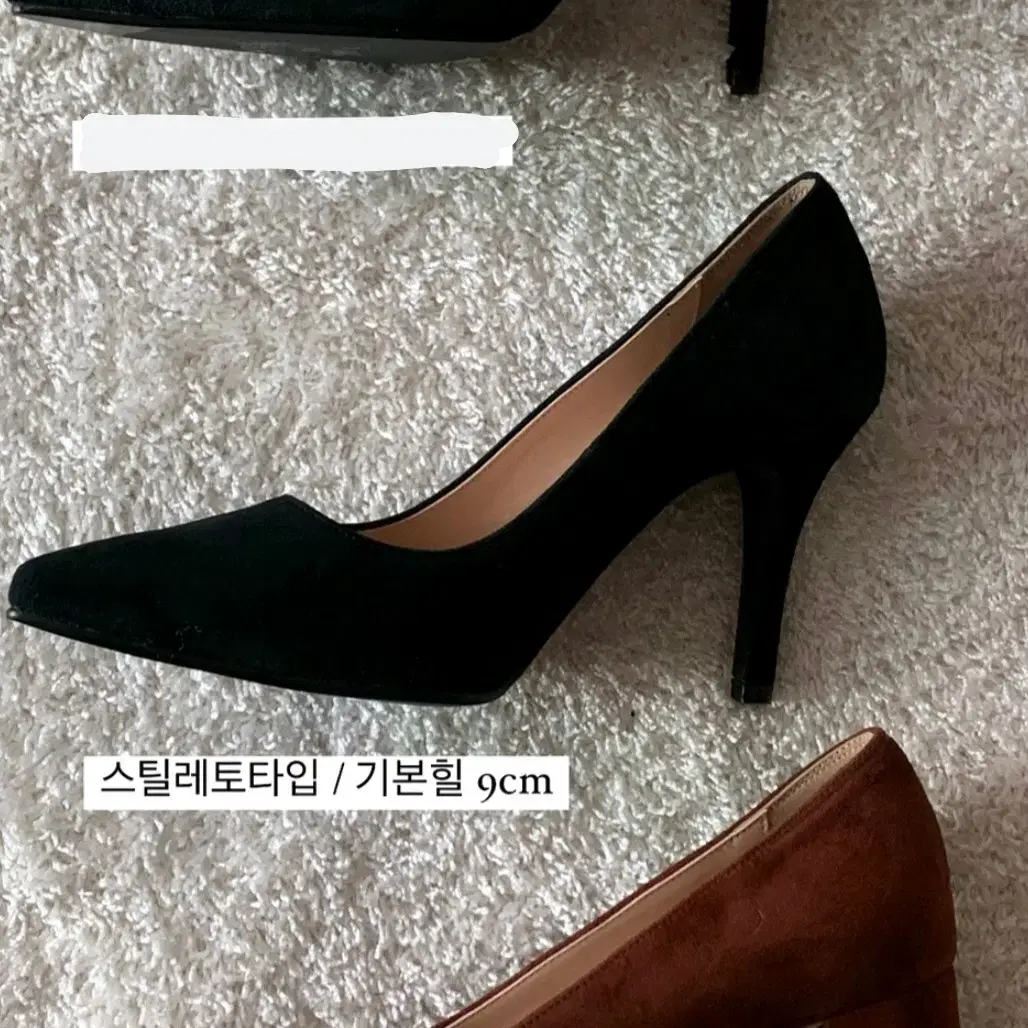 안젤룸 스웨이드 스틸레토 기본 힐 7cm