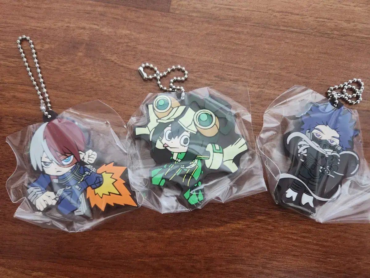 My Hero Academia Hiroaka Rubber Random keyring Todoroki, Tsuyu, Shinsou