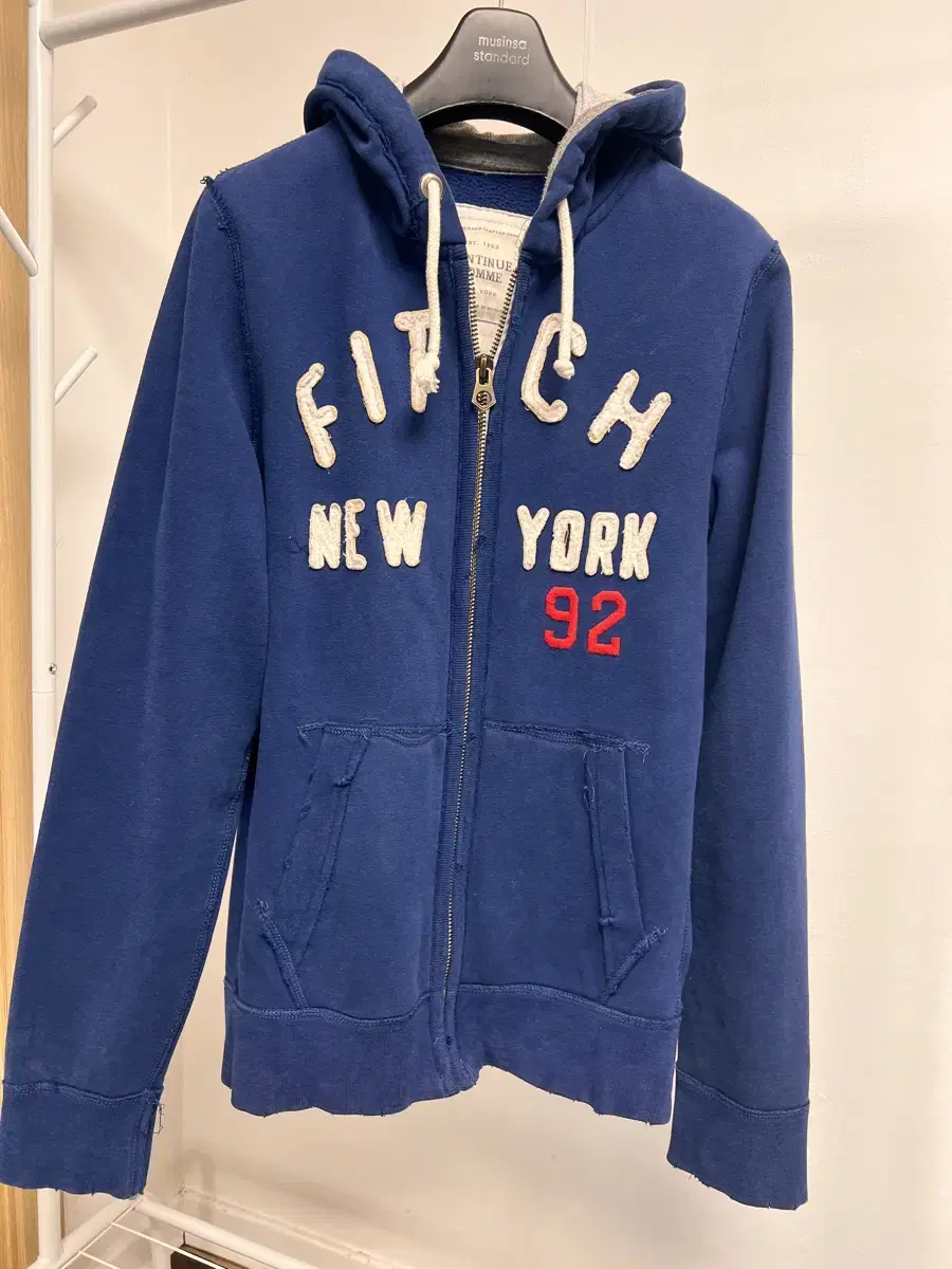 Abercrombie & Fitch Navy Hooded Zip-up XL