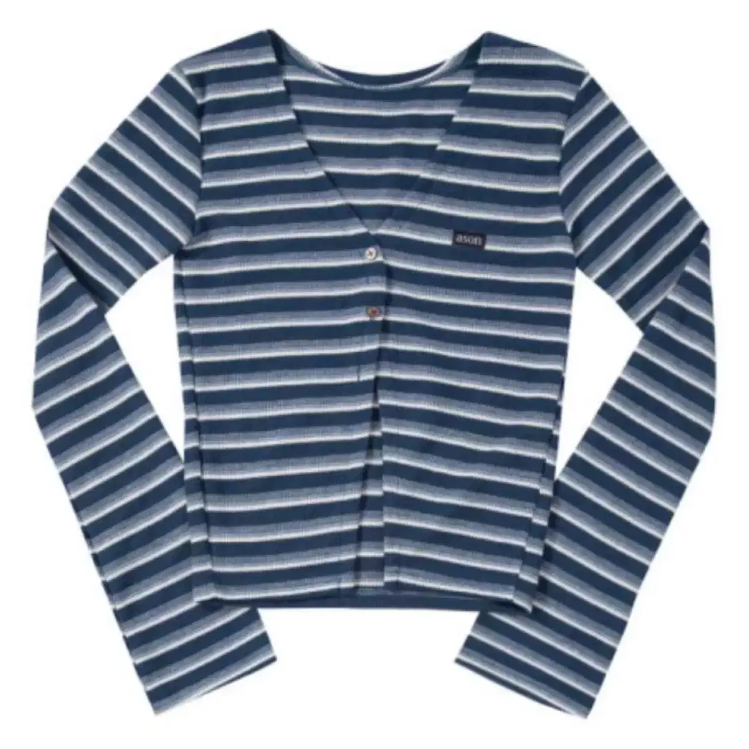 애즈온 POLA STRIPE CARDIGAN 블루 팔아요