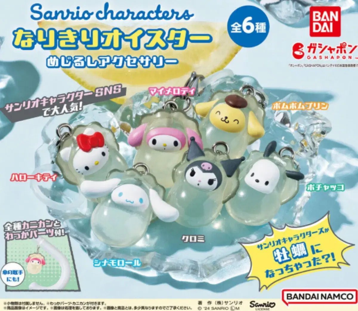 November New) 6 types of Sanrio oyster mezirushi