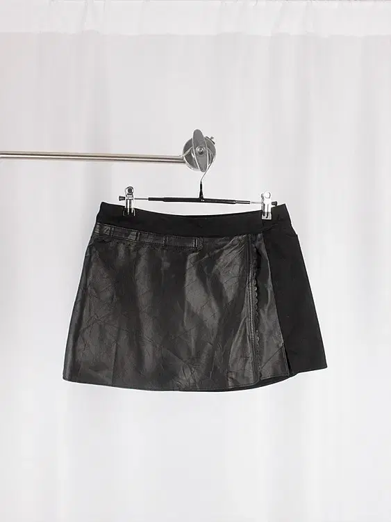 real leather mini skirt (28.7 inch)