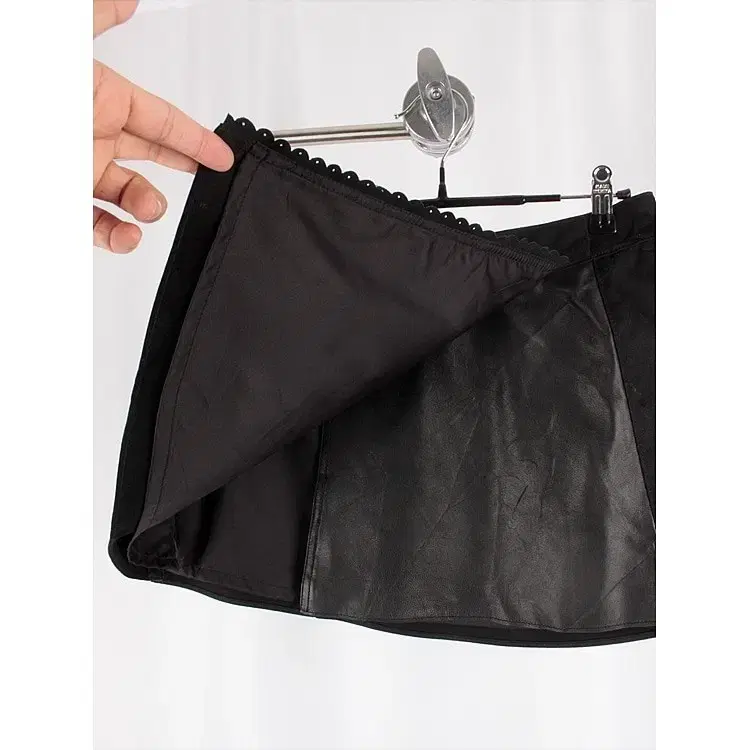 real leather mini skirt (28.7 inch)