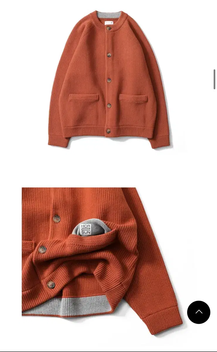 (실사o) Hollisun Annette Wool Cardigan Orange L New