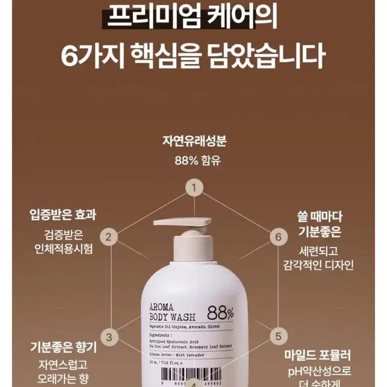 바이아우어 아로마 약산성 퍼퓸 바디워시 앰버우드향, 1개, 1020ml