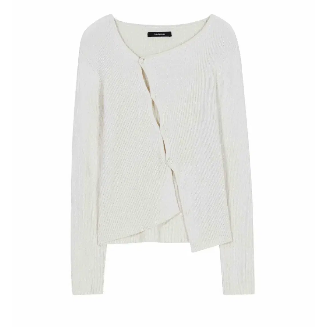 다이애그널 WIDE GAPS BUTTON KNIT (ivory)