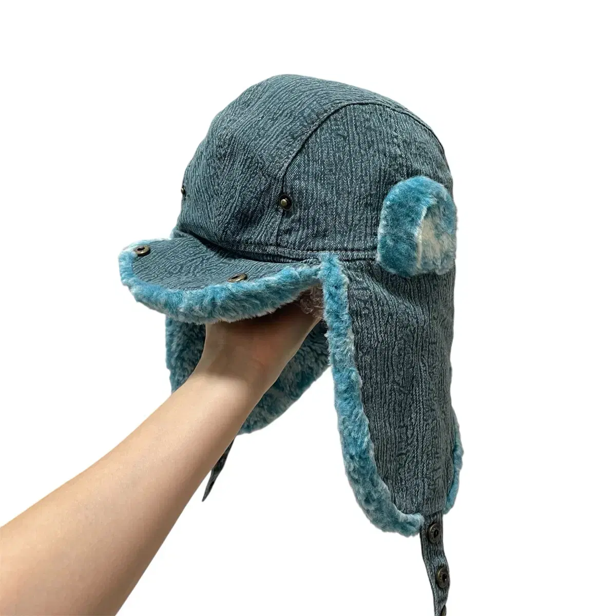 Bluegreen vintage earflaps trooper hat