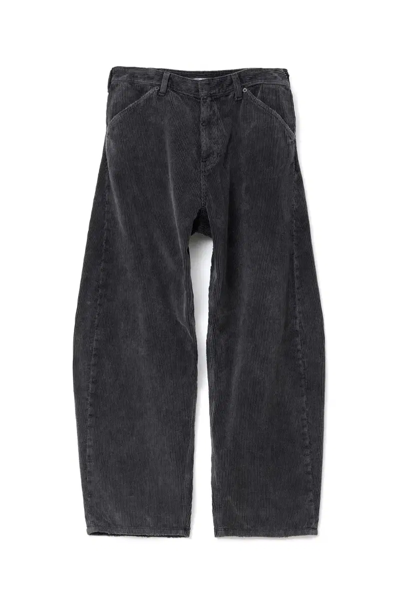 (4) Hatching Room Corduroy Curved Washed Charcoal