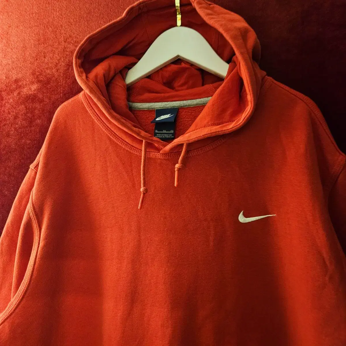 나이키(NIKE) 후드티셔츠 레드 XL size