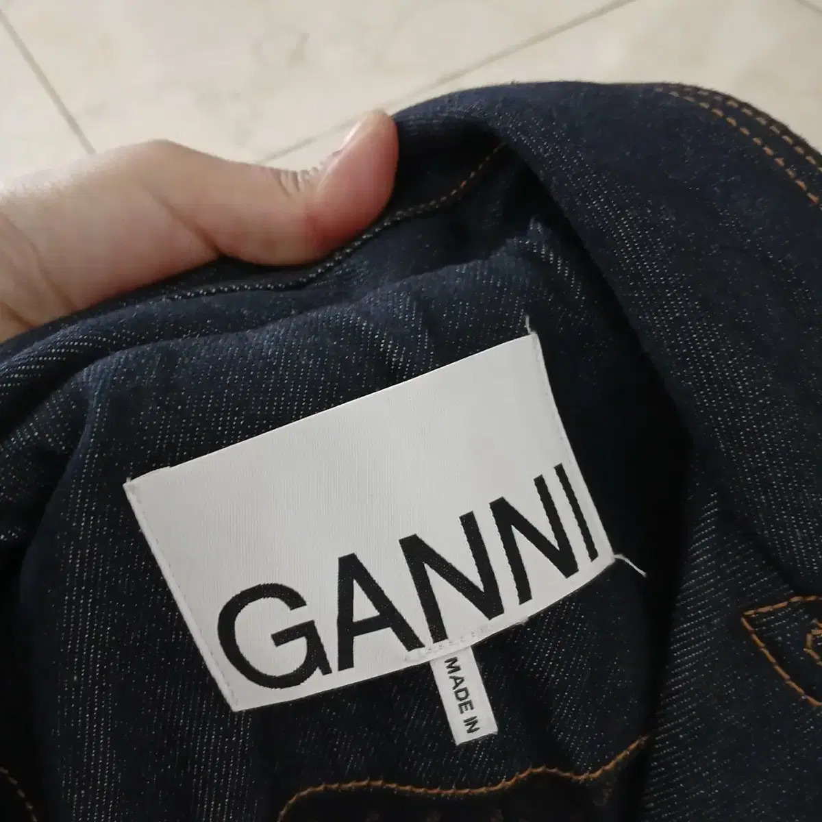 021 GANNI 가니 오버핏 데님자켓패딩