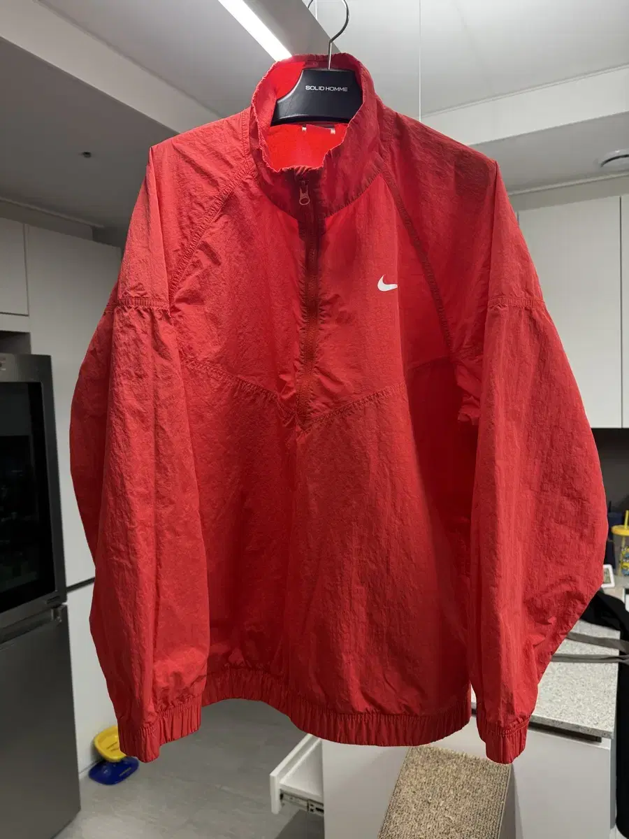 Natusha Anorak Red L Large Nike Stussy Anorak Logo No fading