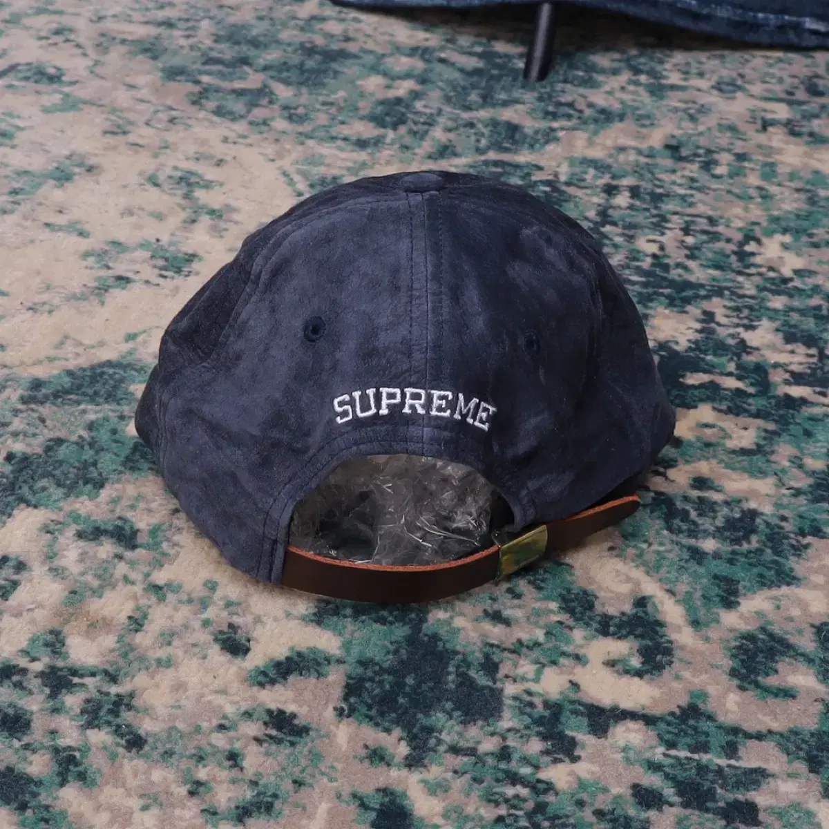 Supreme 슈프림 S로고 패널 캡 스웨이드 모자 네이비 새상품