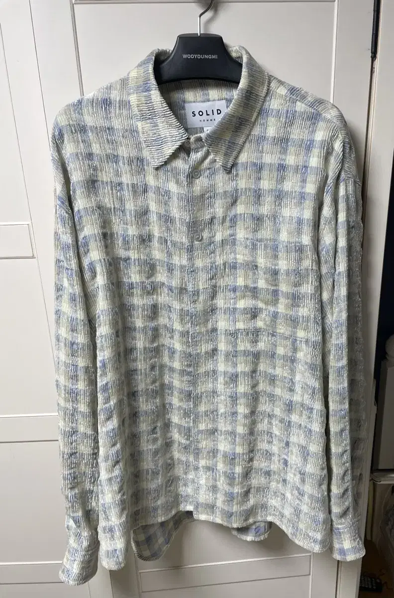 Solid Homme 24FW Fenci Corduroy Check Shirt Size 50