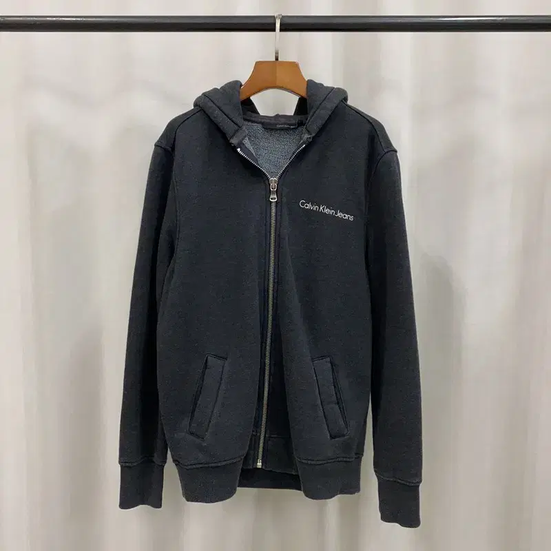 Calvin Klein Charcoal Hooded Zip-up 95 S02617