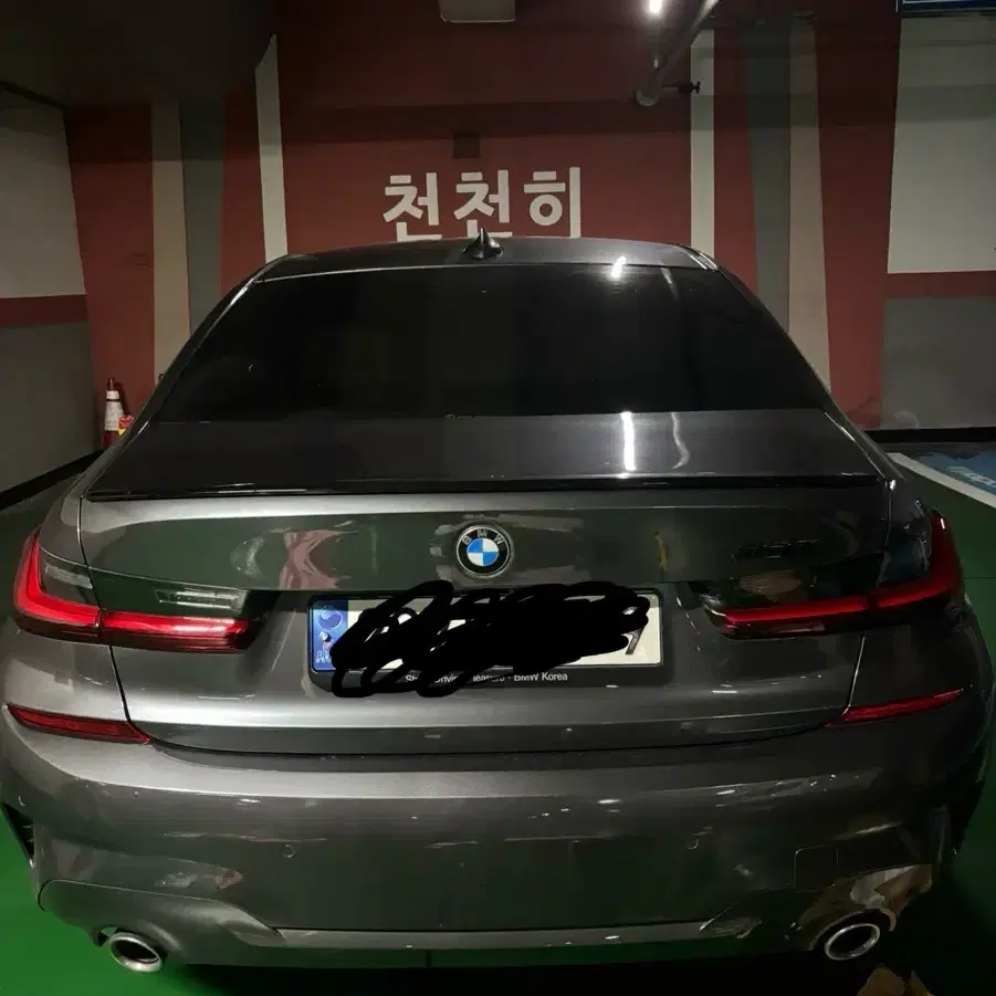 bmw g20 3시리즈 m340 순정 타입형 블랙 유광 스포일러