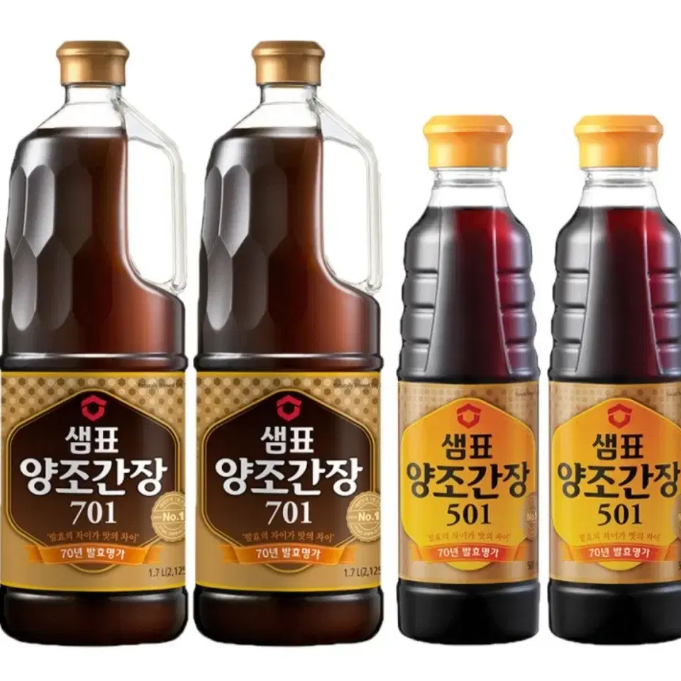 무료배송샘표양조간장7011.7L2개+샘표양조간장501500ML2개