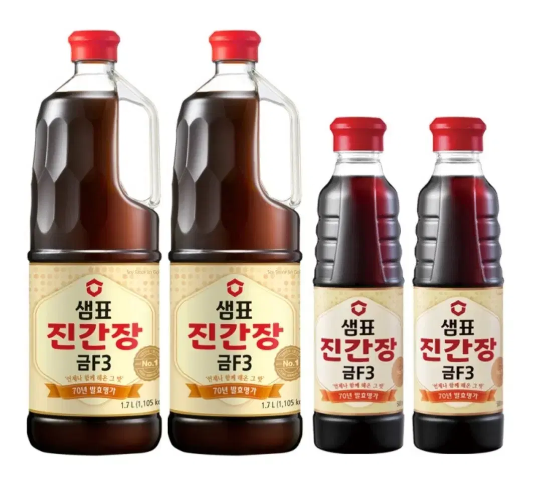 [무료배송] 샘표 진간장 금F3 1.7L+500ml 2세트