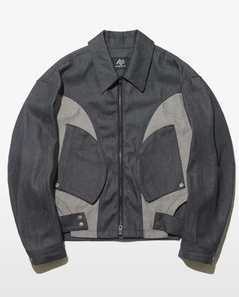 Add-On Sidetap Denim Jacket Charcoal S