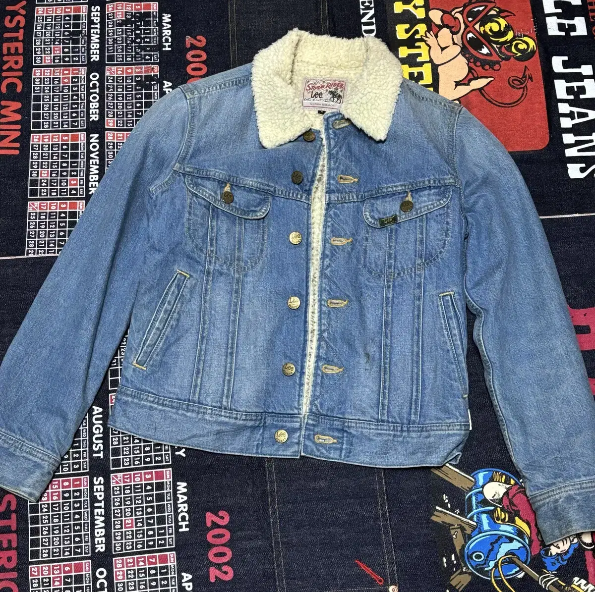 Lee Lee Stormrider Sherpa Jacket woman Vintage Fleece Denim Jacket